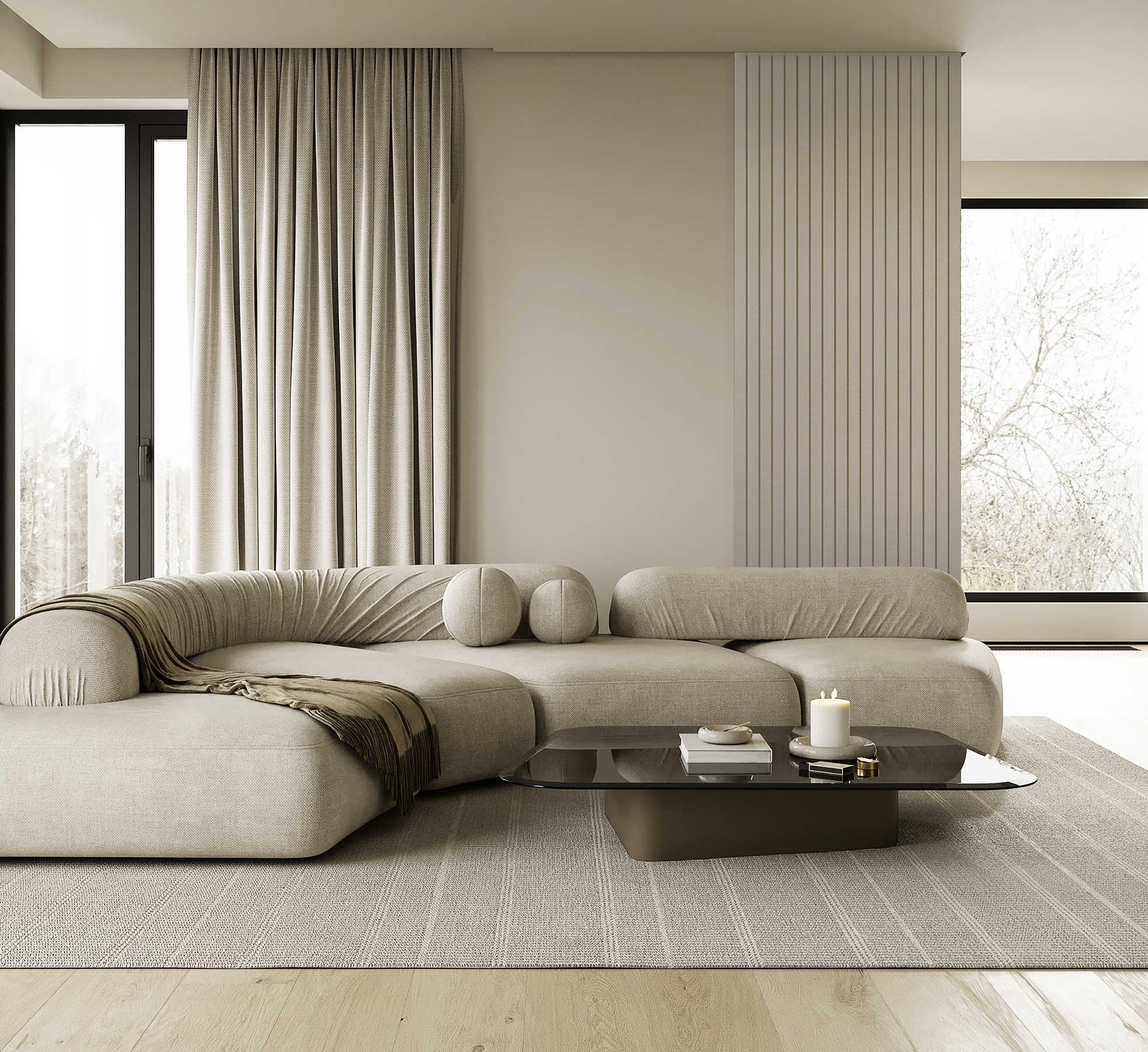 ROCCA Moonlight Grey – fali lamellák