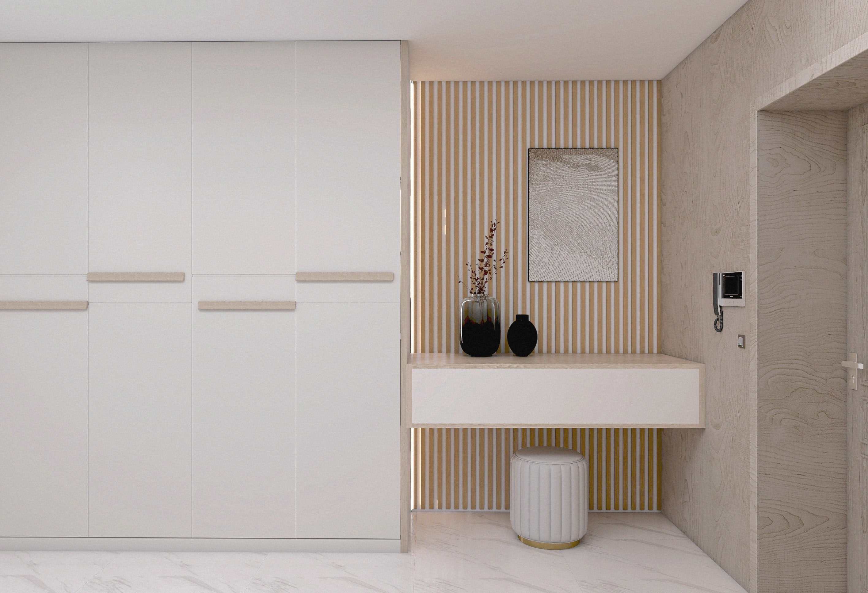 MARTEL Oak Natural-White – fali lamellák
