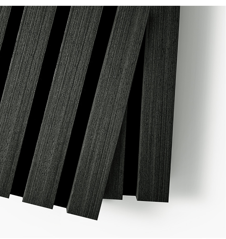 A VENEER Graphite akusztikus burkolat lamelláinak részlete