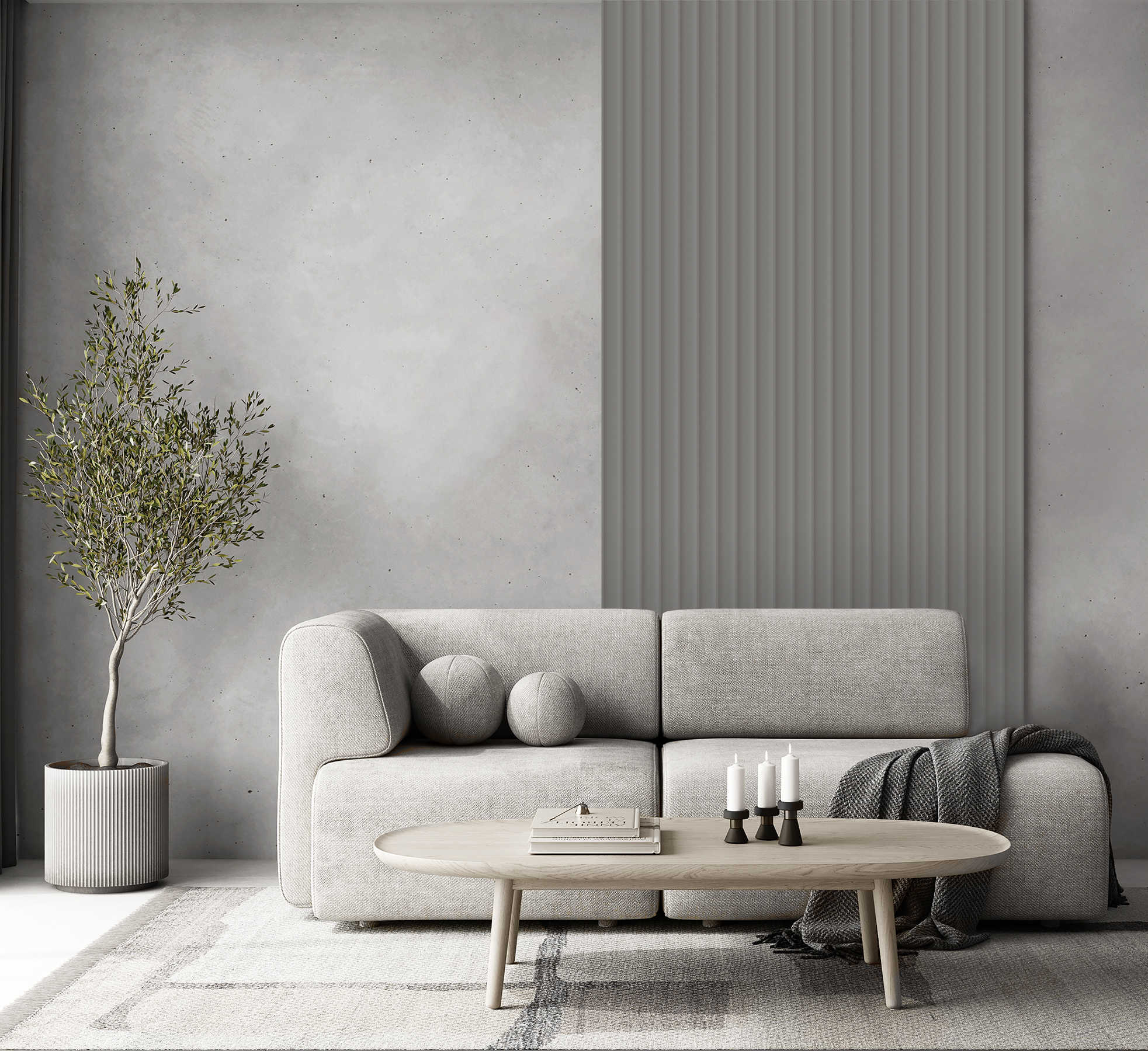 VELUTTO Misty Grey – fali lamellák