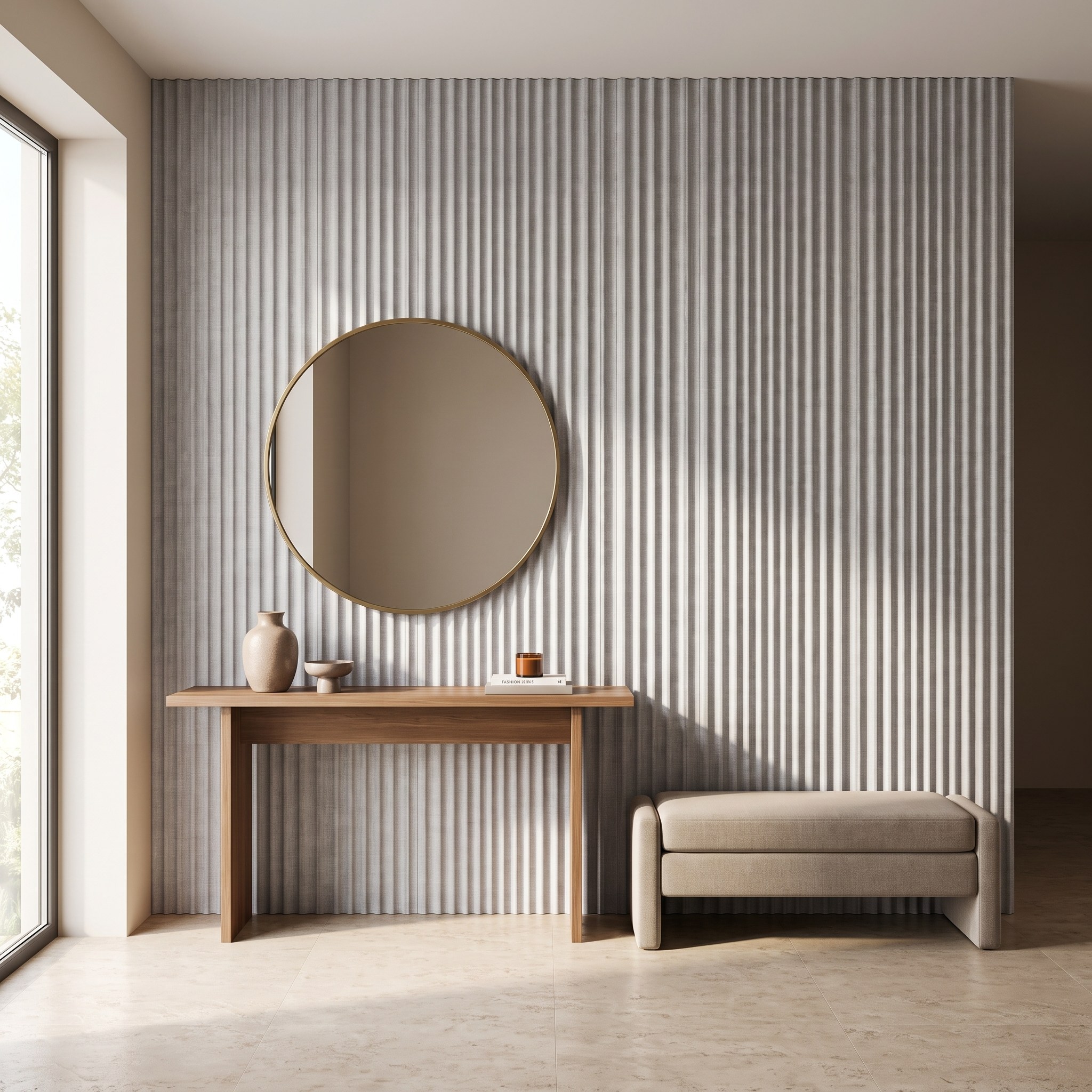 VELIA Grey Linen – beltéri látványterv